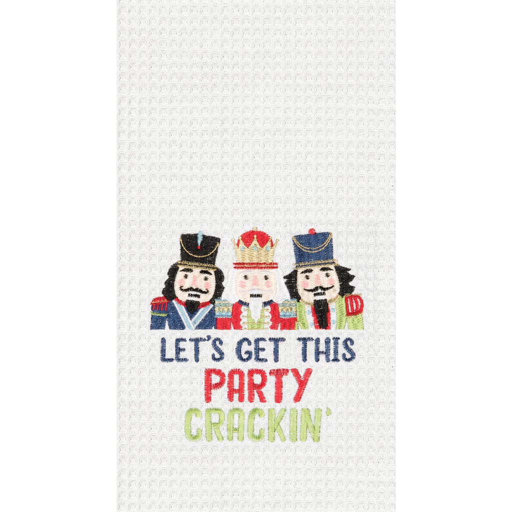 C & F Home C&f Home 27" X 18" Christmas "let's Get This Party Crackin" Featuring Nutcracker Cotton Embroidered In Multi