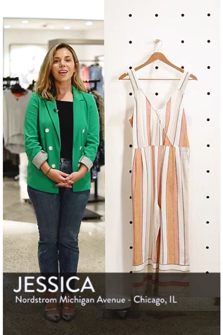 Stripe Surplice Jumpsuit video