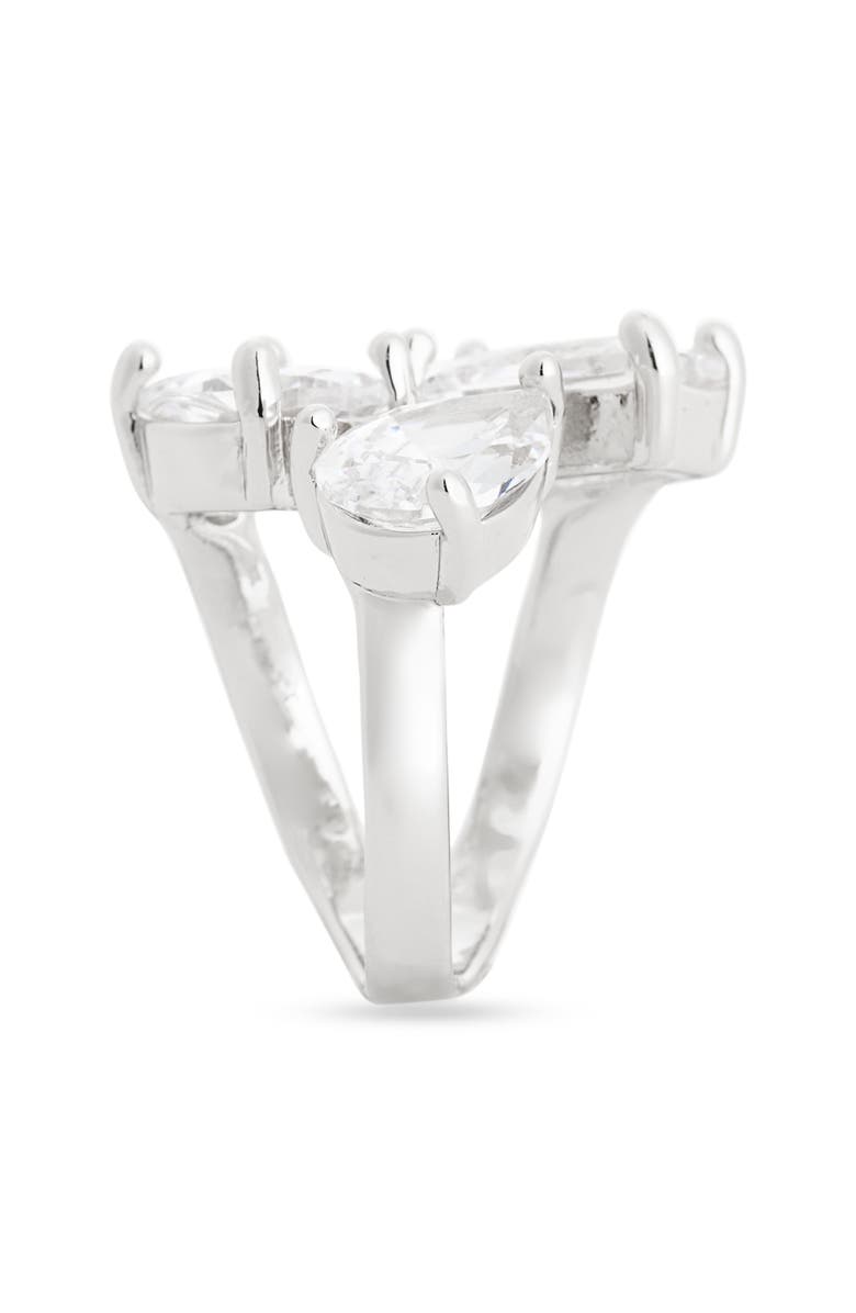 NORDSTROM RACK Cubic Zirconia Ring, Alternate, color, Clear- Silver