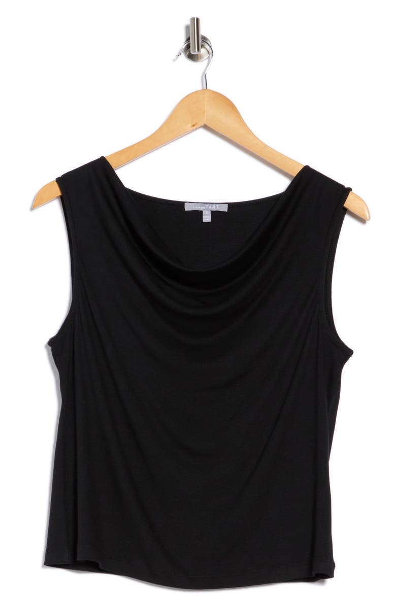 Tart Gigi Draped Tank Top, Alternate, color, Black