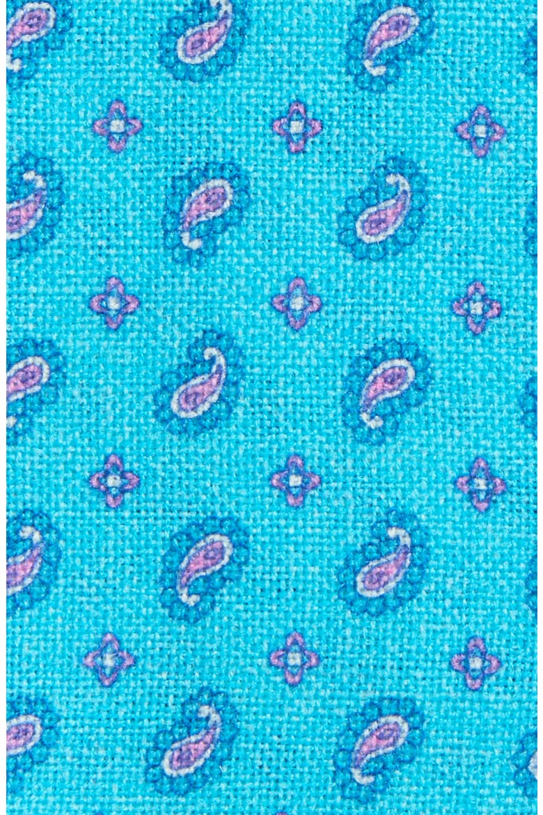 Paisley Wool Pocket Square, Alternate, color, TEAL