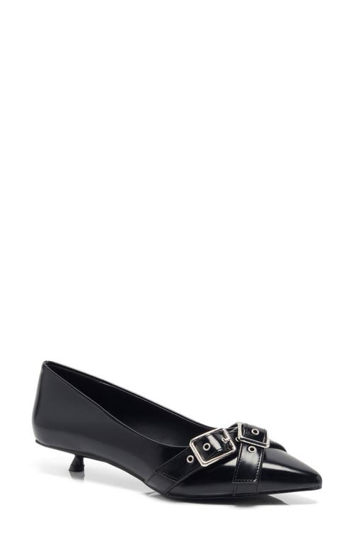 Free People So '90s Pointed Toe Kitten Heel Pump In Black