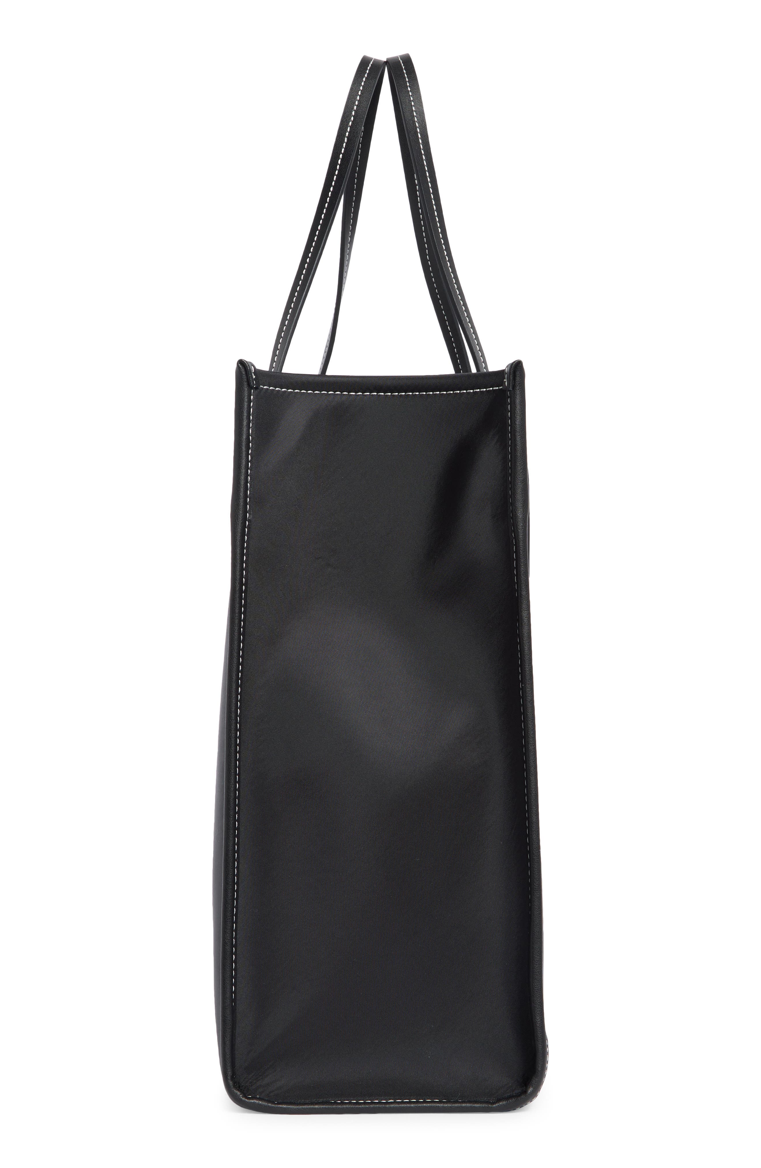 Off-White Large Boxy Denim Tote Bag, Alternate, color, Black