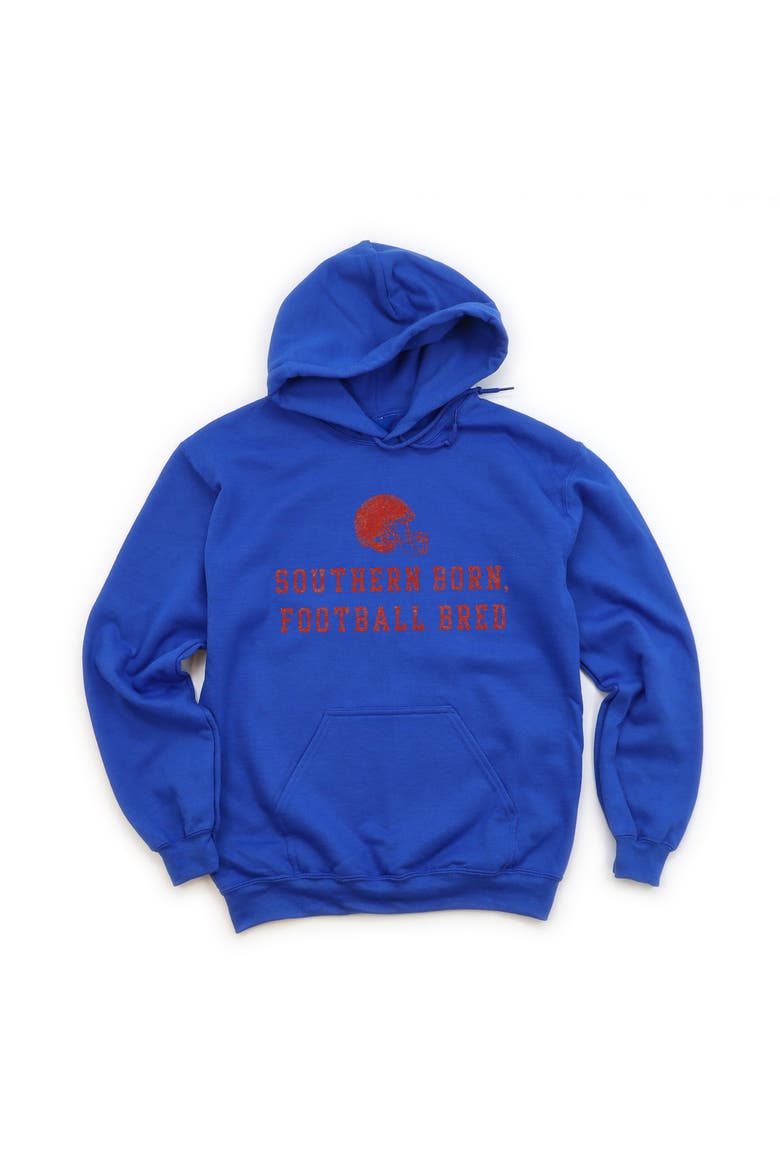 Southern Born Football Bred Helmet Hoodie, Alternate, color, Royal