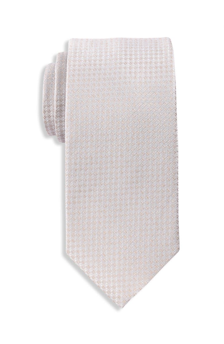Michael Kors Big & Tall Hinson Textured Tie, Main, color, White