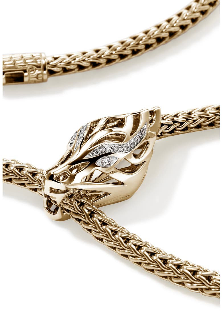 Naga Y-Necklace, 14K Gold, Diamond, Alternate, color, GOLD
