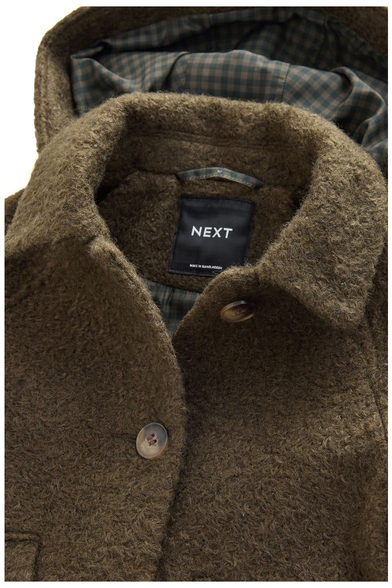 Kids' Hooded High Pile Fleece Coat, Alternate, color, GREEN