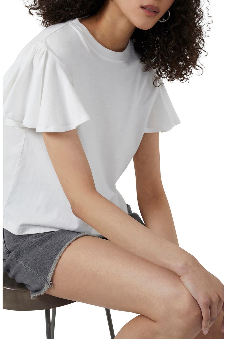 Vera Ruffle Cotton Top, Alternate, color, WINTER WHITE