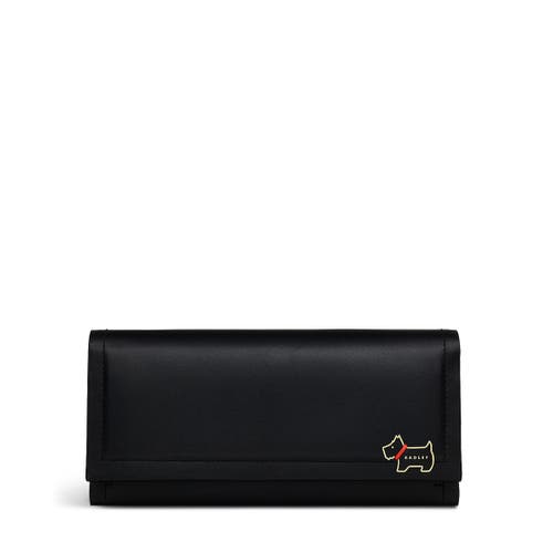Radley London Heritage Lane Large Flapover Wallet In Black