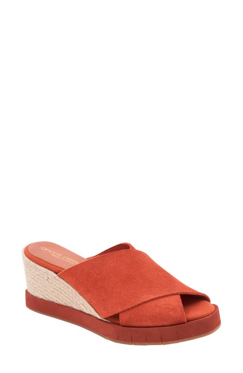 Andre Assous André Assous Filo Sole Motion Espadrille Wedge Slide Sandal In Brick