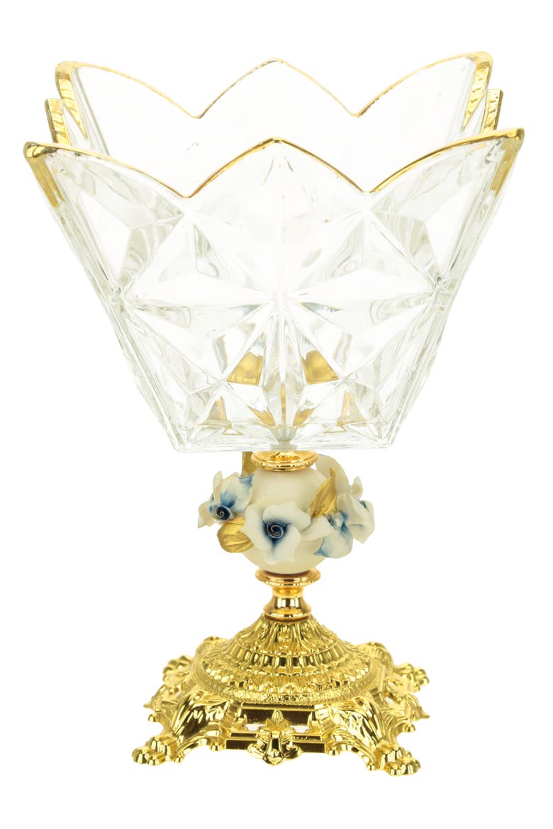 Footed Crown Bowl, Main, color, Golden Yellow