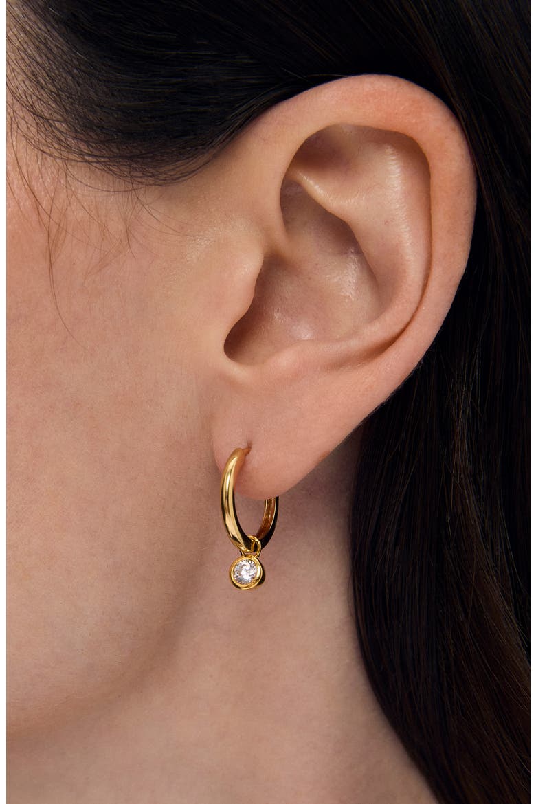 Orsay Huggie Hoop Earrings, Alternate, color, CLEAR CZ
