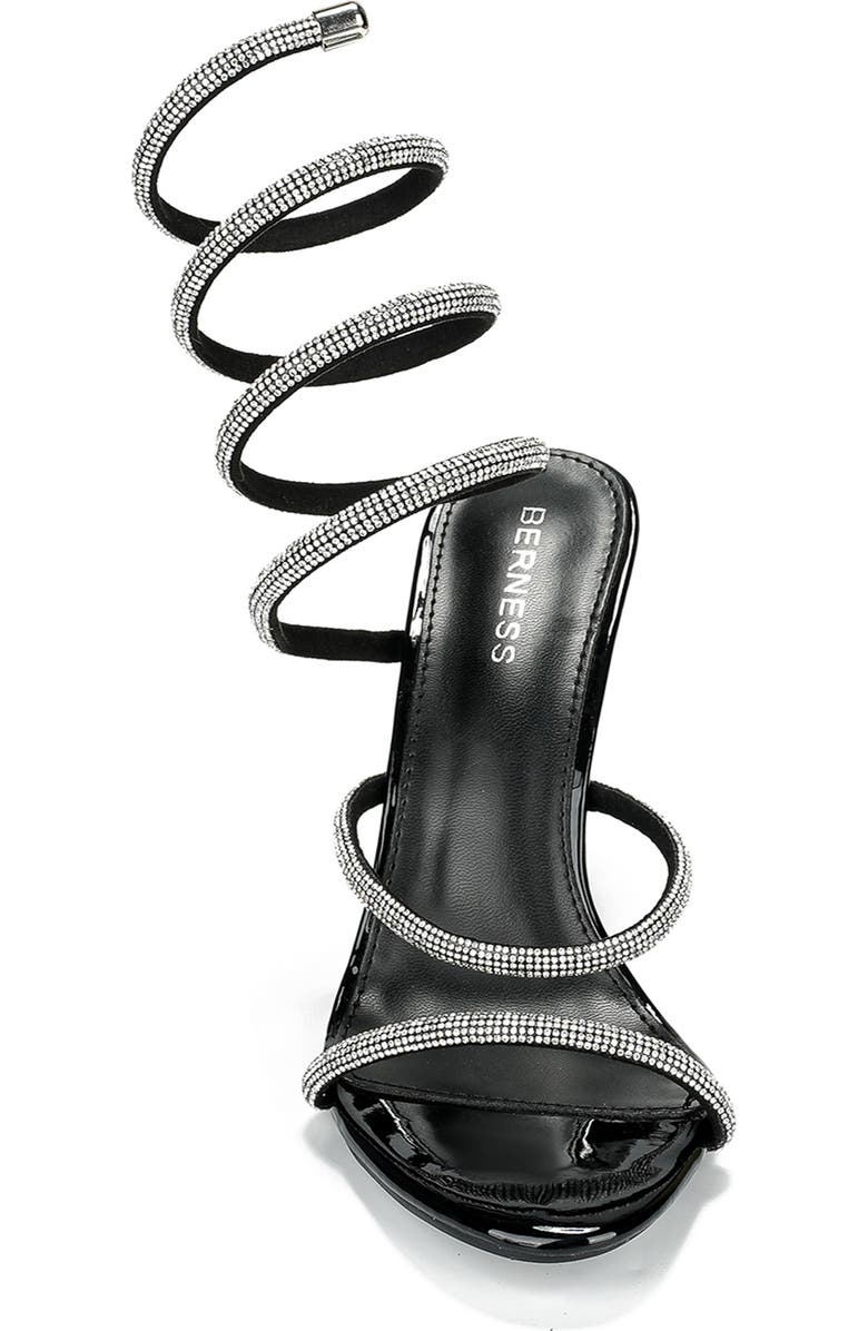 BERNESS Alexandra Ankle Wrap Sandal, Alternate, color, Black