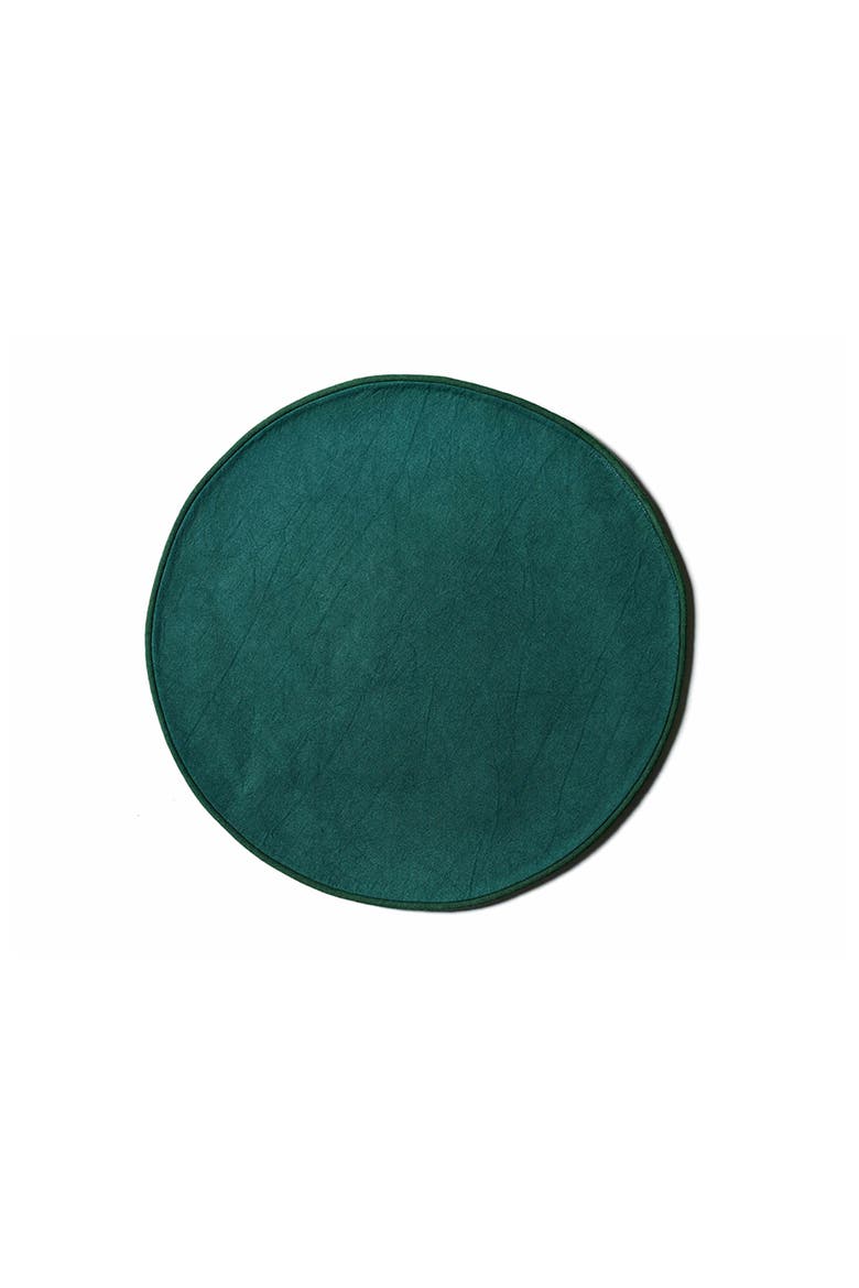 Pine Color Block Round Placemat Set of 4, Alternate, color, Green