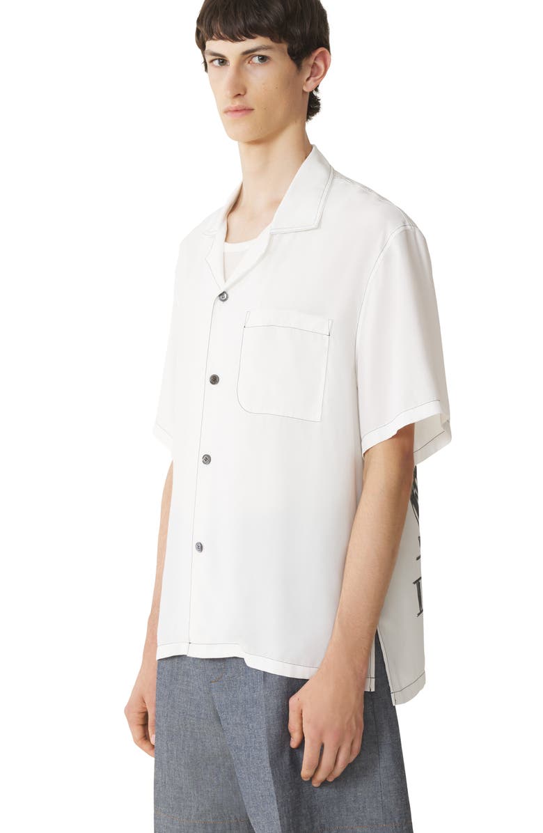 Lanvin White Shirt With Mother And Daughter Print On The Back, Alternate, color, White
