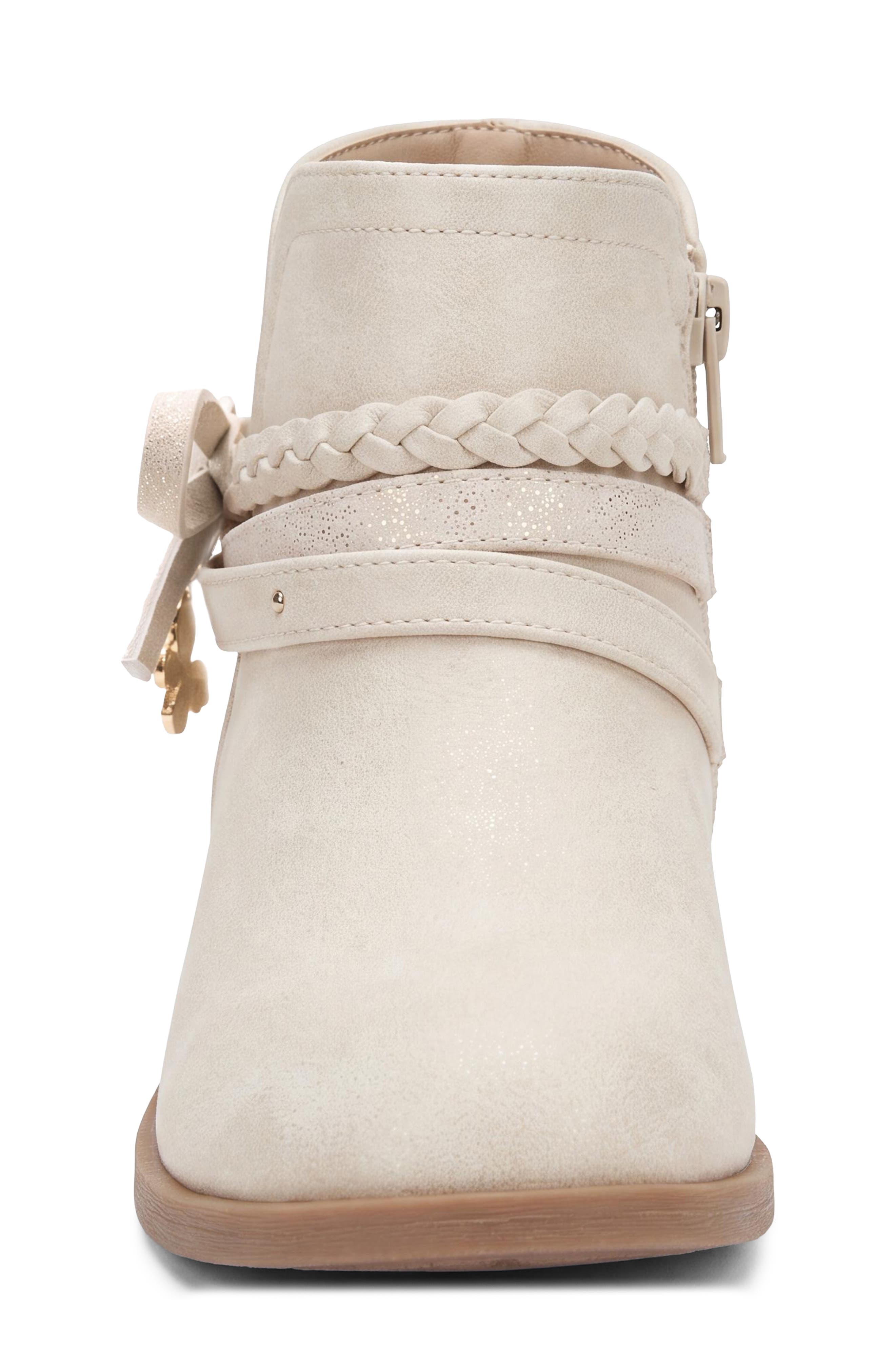 Kids' Avielle Faux Leather Bootie, Alternate, color, IVORY
