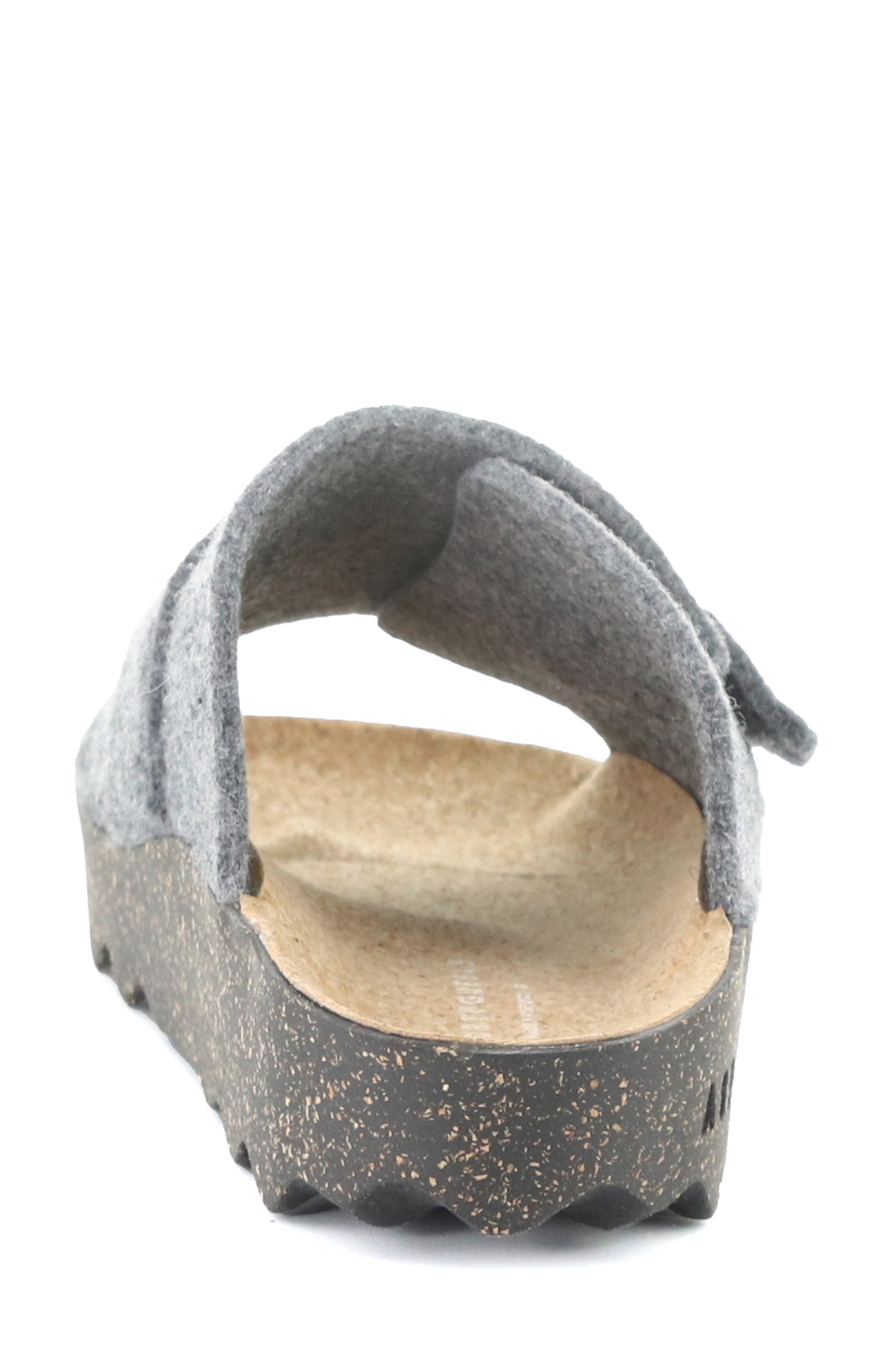 Asportuguesas by Fly London Clavi Wool Felt Slide Sandal, Alternate, color, Concrete Rewooly