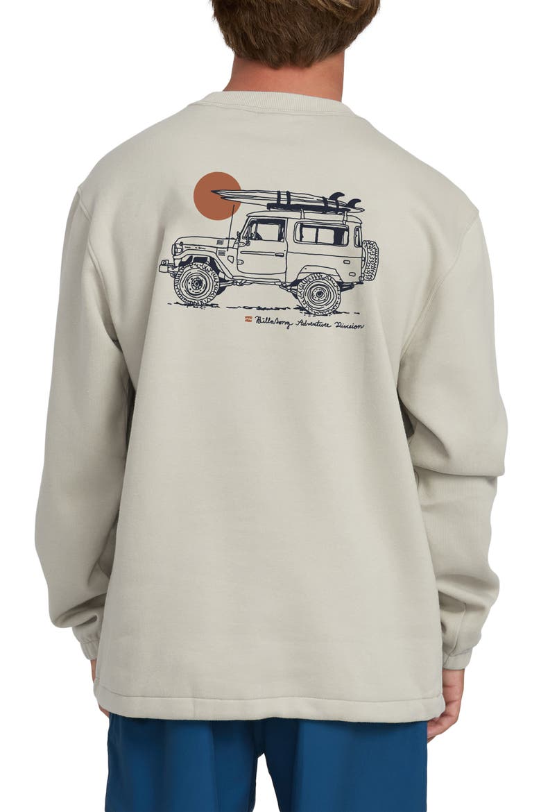 Compass Crewneck Graphic Sweatshirt, Alternate, color, DOVE