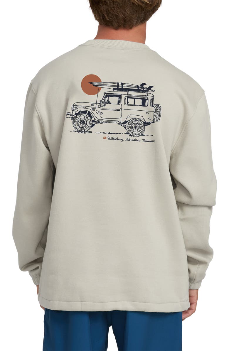 Billabong Compass Crewneck Graphic Sweatshirt, Alternate, color, Dove