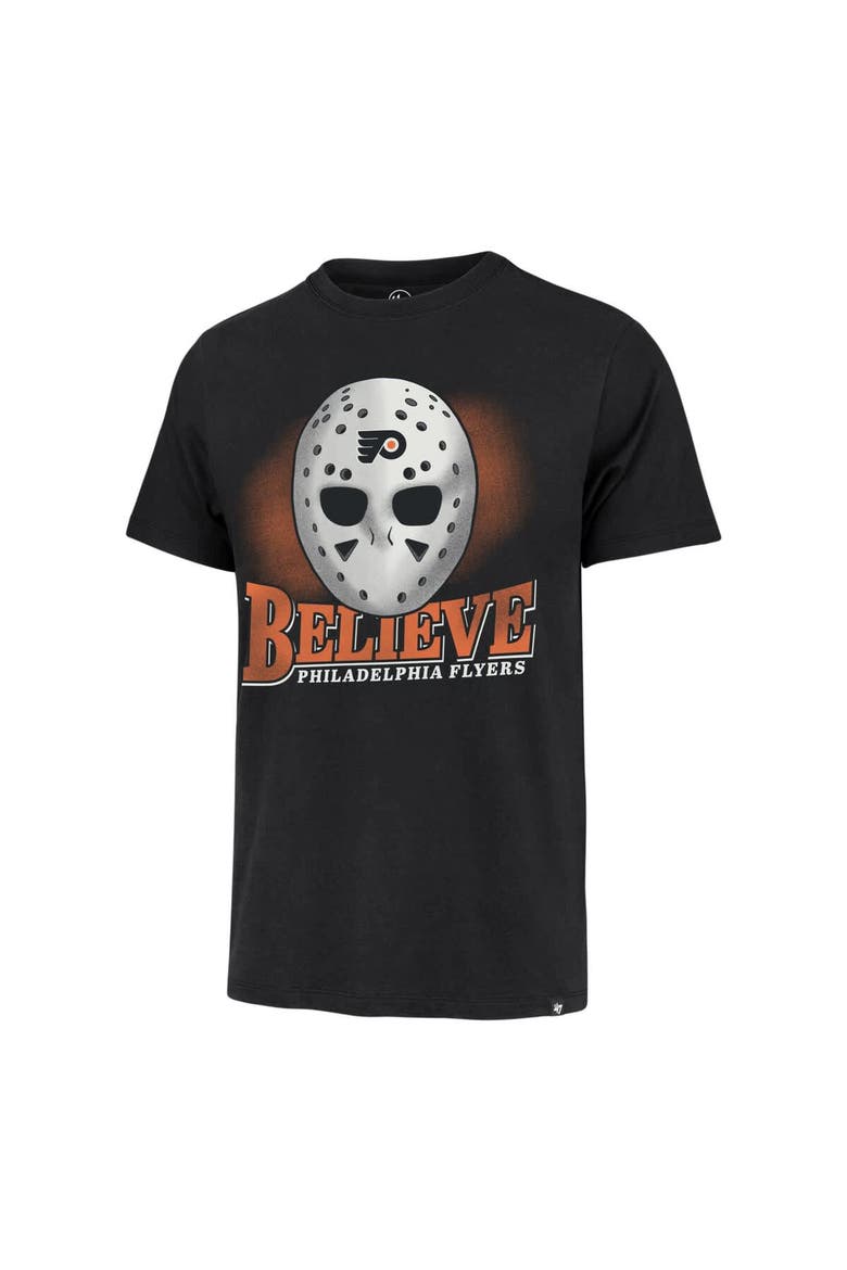 Men's '47 Black Philadelphia Flyers Believe Franklin T-Shirt, Alternate, color, Black