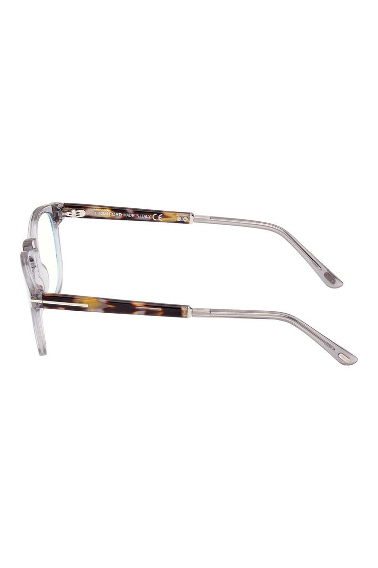 49mm Round Blue Light Blocking Optical Glasses, Alternate, color, SMOKE GREY PALLADIUM