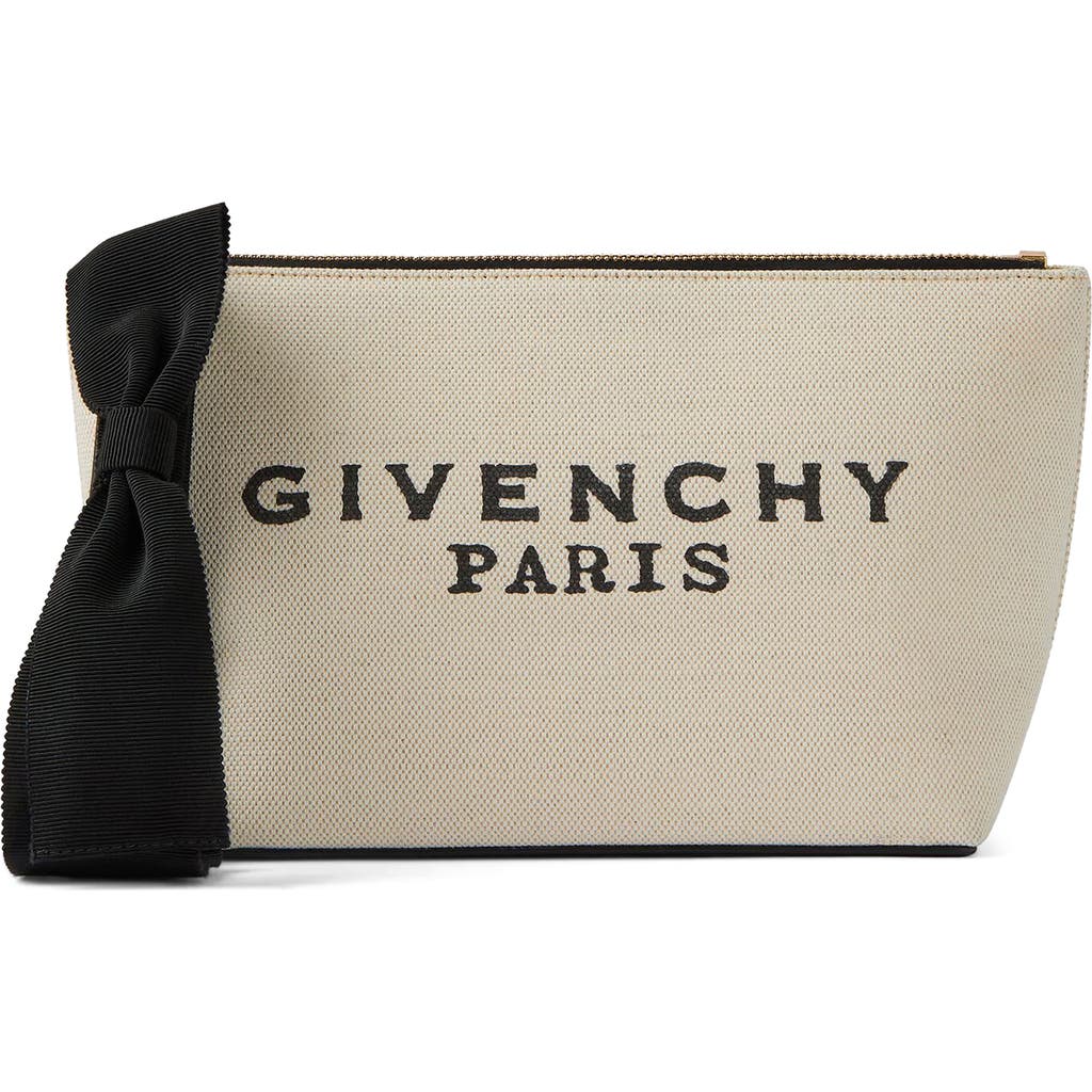 Givenchy Small Logo Canvas Wristlet Pouch