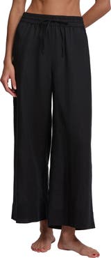 Polo Ralph Lauren Wide Leg Linen & Cotton Cover-Up Drawstring Pants