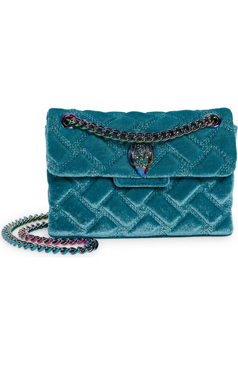 Kurt Geiger London Mini Kensington Velvet Crossbody Bag, Main, color,