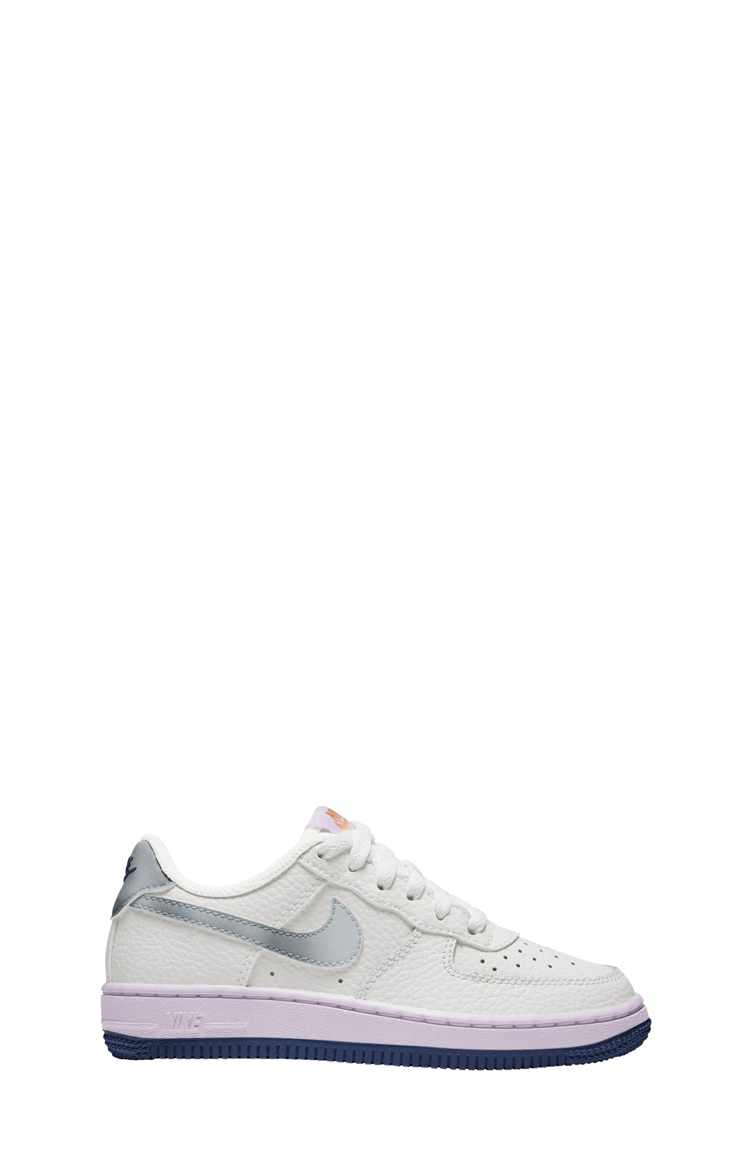 Kids' Air Force 1 Sneaker, Main, color, PURE PLATINUM/ METALLIC SILVER