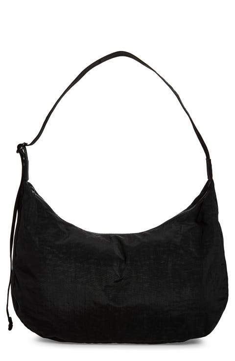Large Recycled Nylon Crescent Crossbody Bag