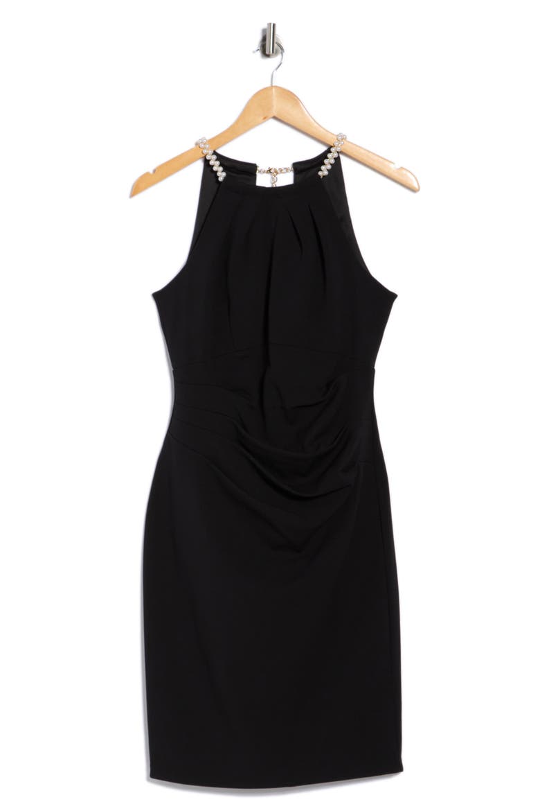 Pleated Sleeveless Dress, Alternate, color, BLACK