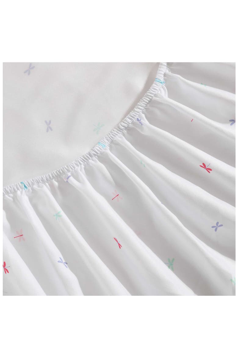 Dragonflies Microfiber Sheet Set, Alternate, color, WHITE/ PINK/ BLUE