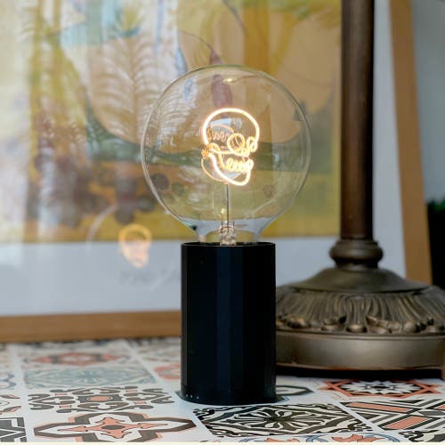 Mitb Skull Portable Table Lamp In Blue