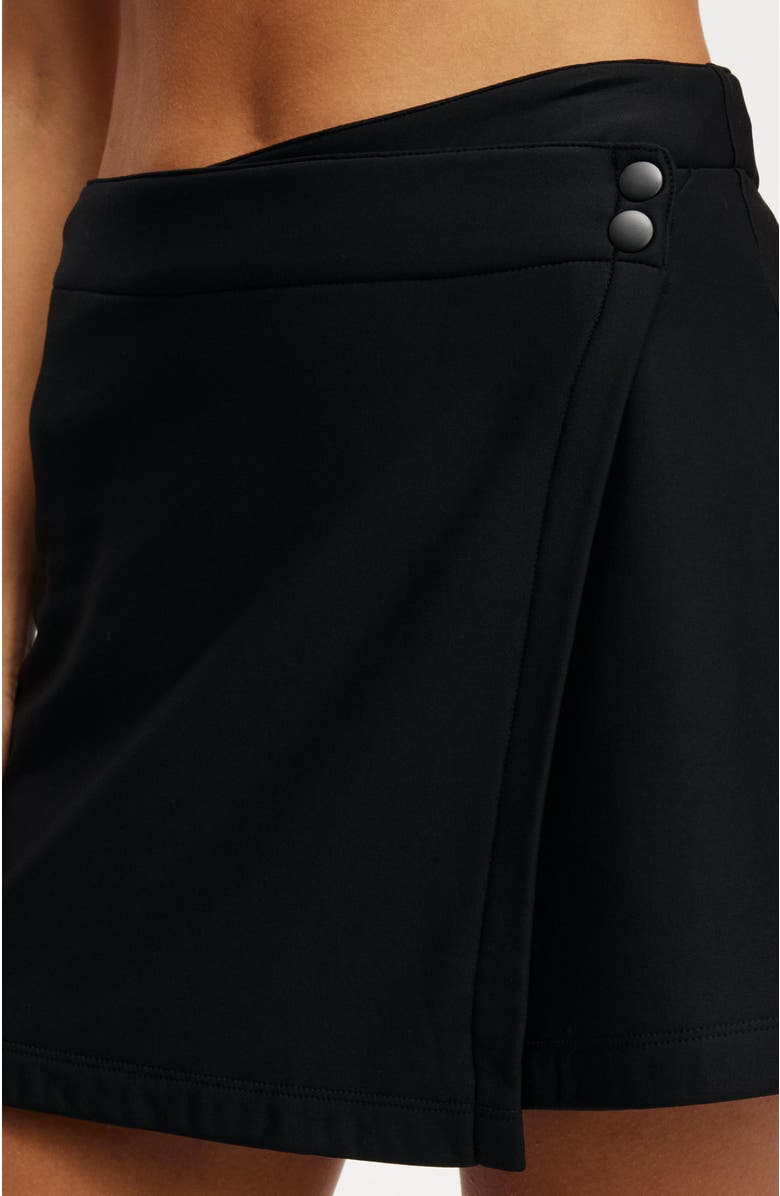 COTTON ON BODY Women's Active Fleece Lined Wrap Skirt, Alternate, color, Black