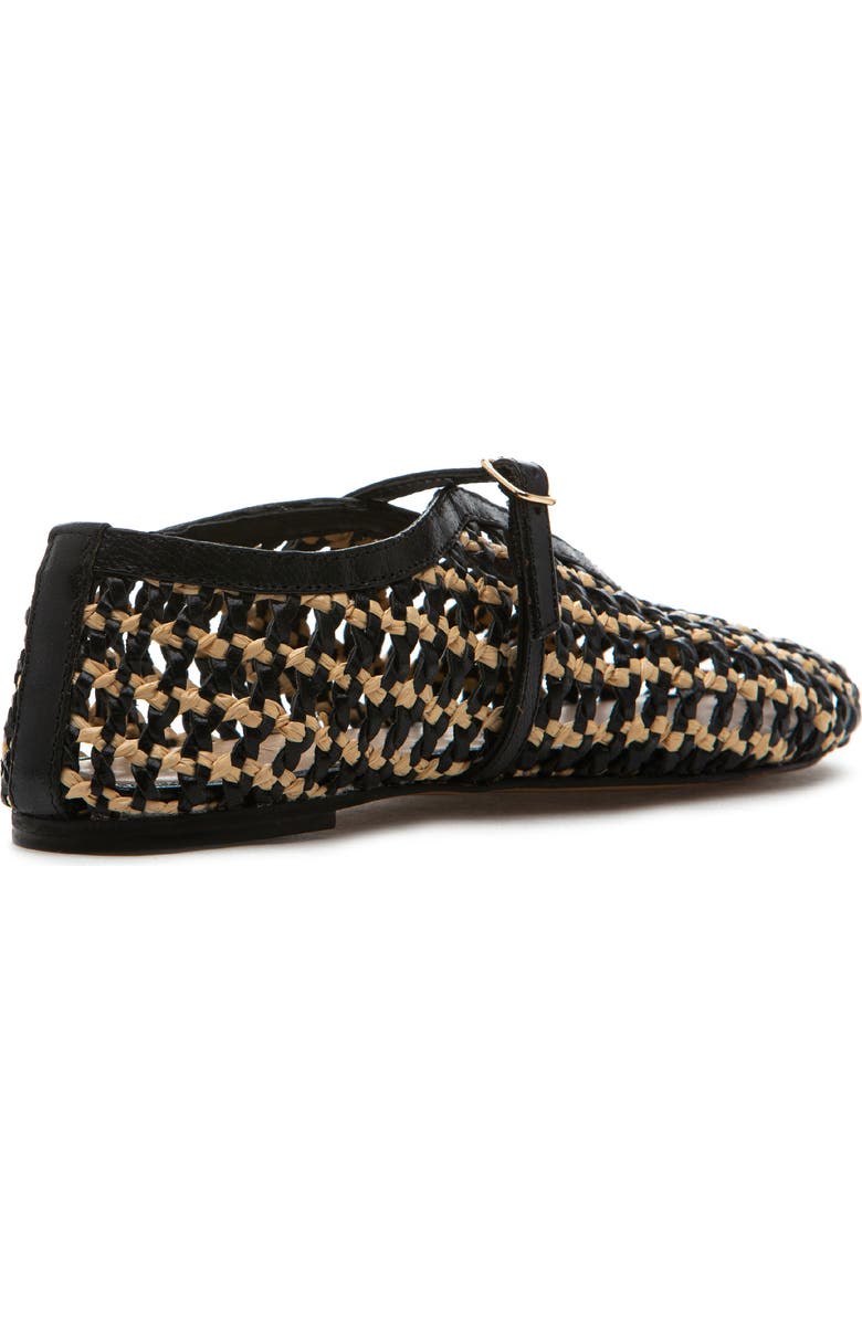 275 Central Izabel Woven Raffia Ballet Flat, Alternate, color, Black