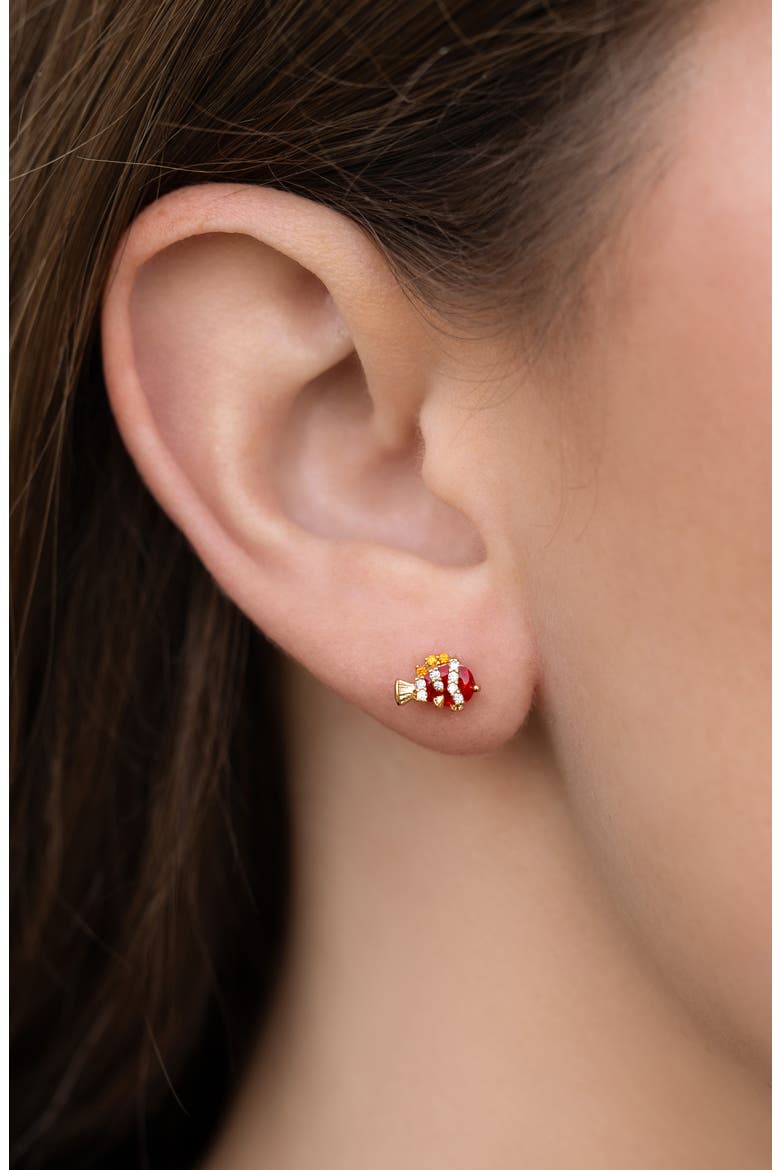 x Disney® Pixar Finding Nemo Stud Earrings, Alternate, color, GOLD