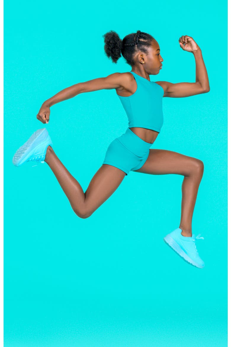 High Waisted Performance Short, Alternate, color, Turquoise