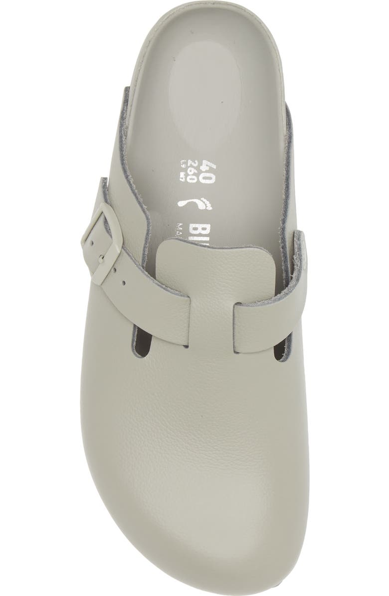 Birkenstock Boston Exquisite Leather Clog, Alternate, color, Mineral Gray