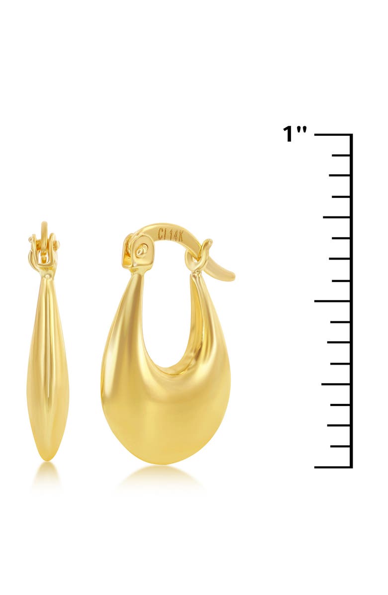 SIMONA 14K Gold Puffed Hoop Earrings, Alternate, color, Gold