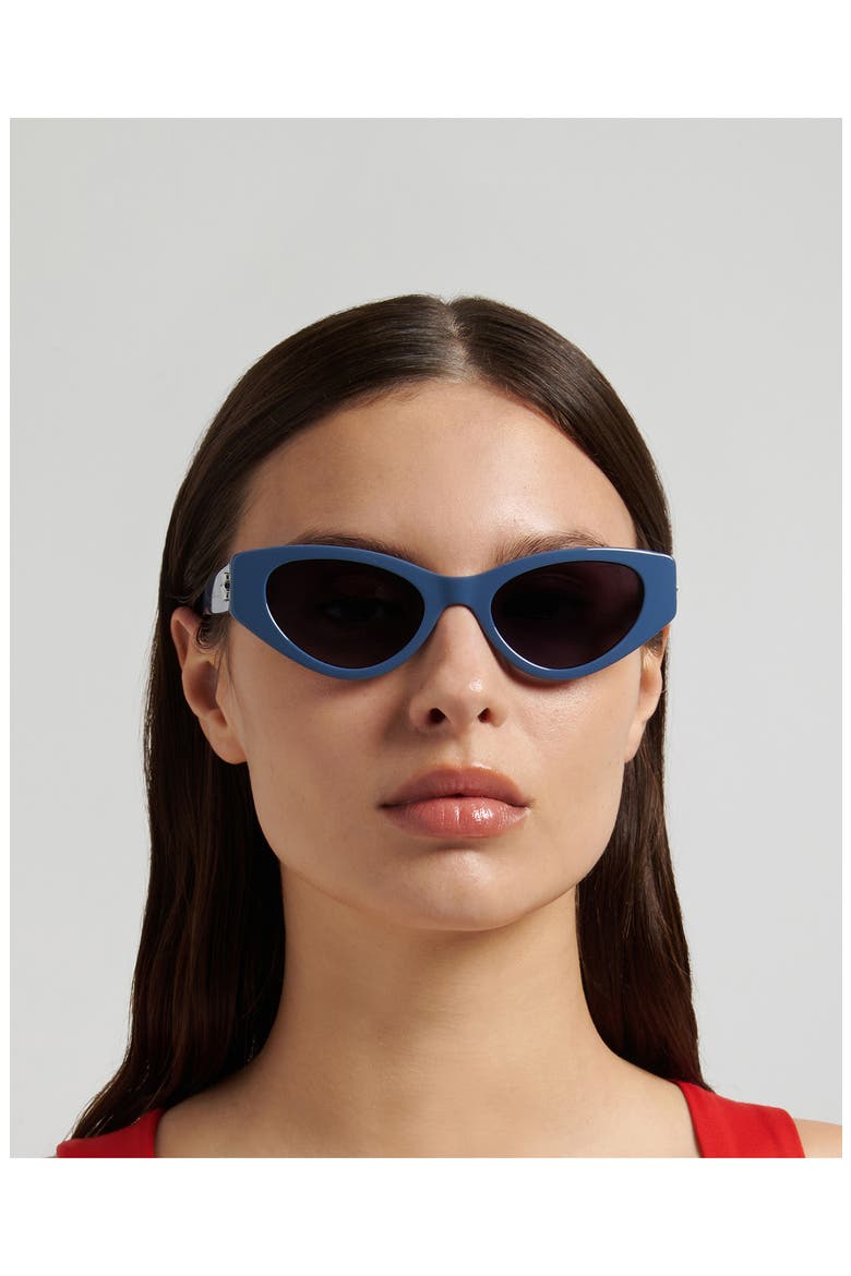 bria 52mm cat eye sunglasses, Alternate, color, BLUE/ DARK GREY SF