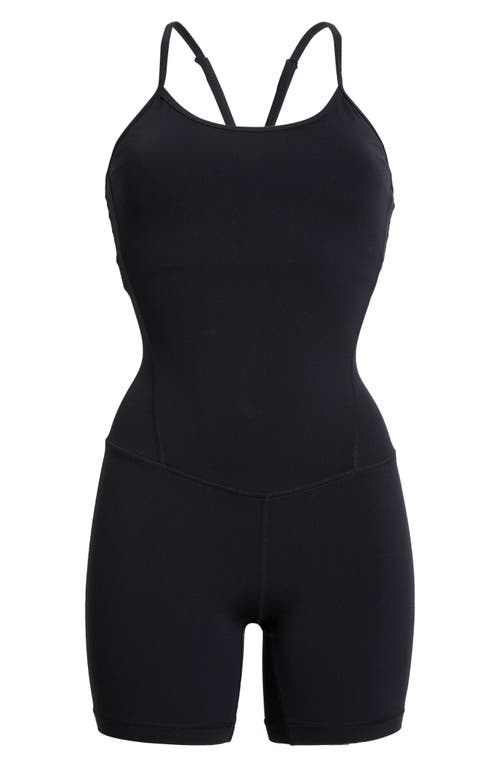 Mpg Flatlock Seam Romper In Black