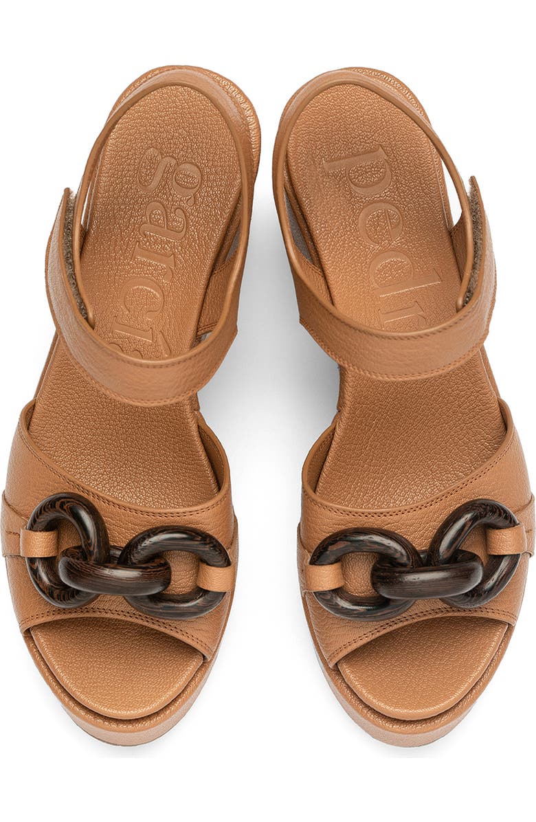 Pedro Garcia Delta Platform Wedge Sandal, Alternate, color, Tan