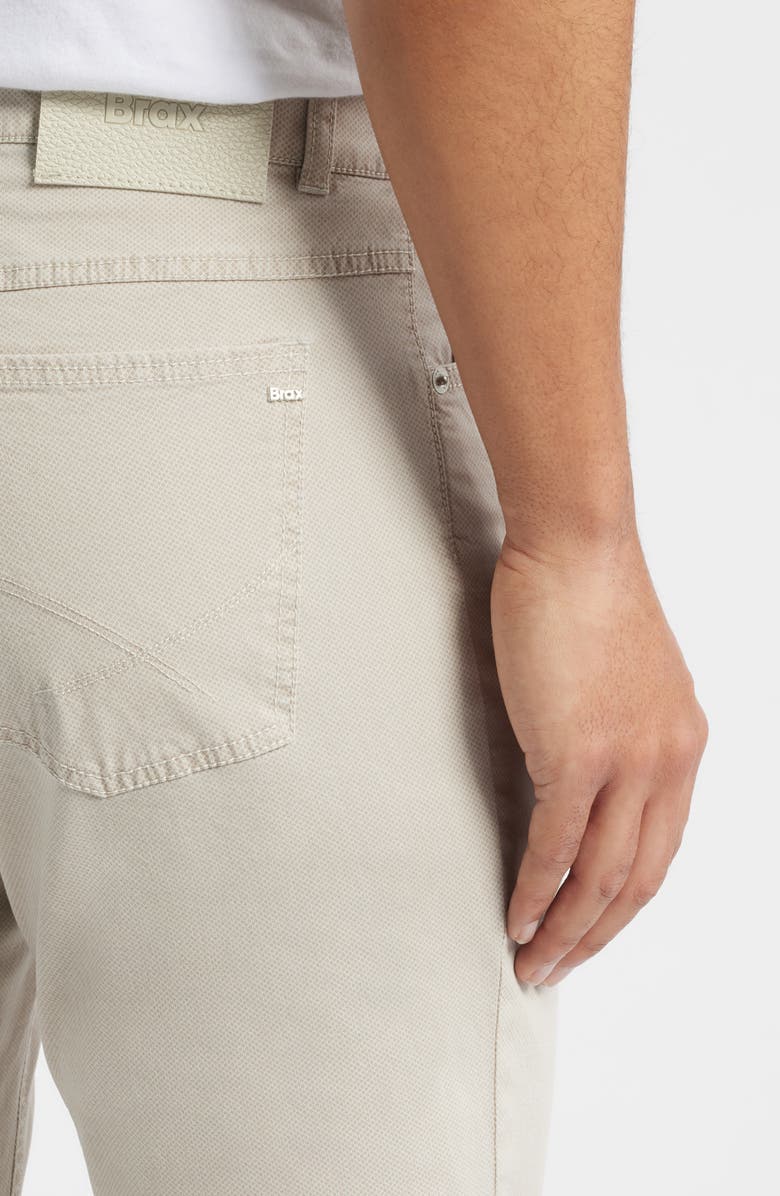 Brax Cooper Fusion Flex Microprint Regular Fit Straight Leg Pants, Alternate, color, Beach