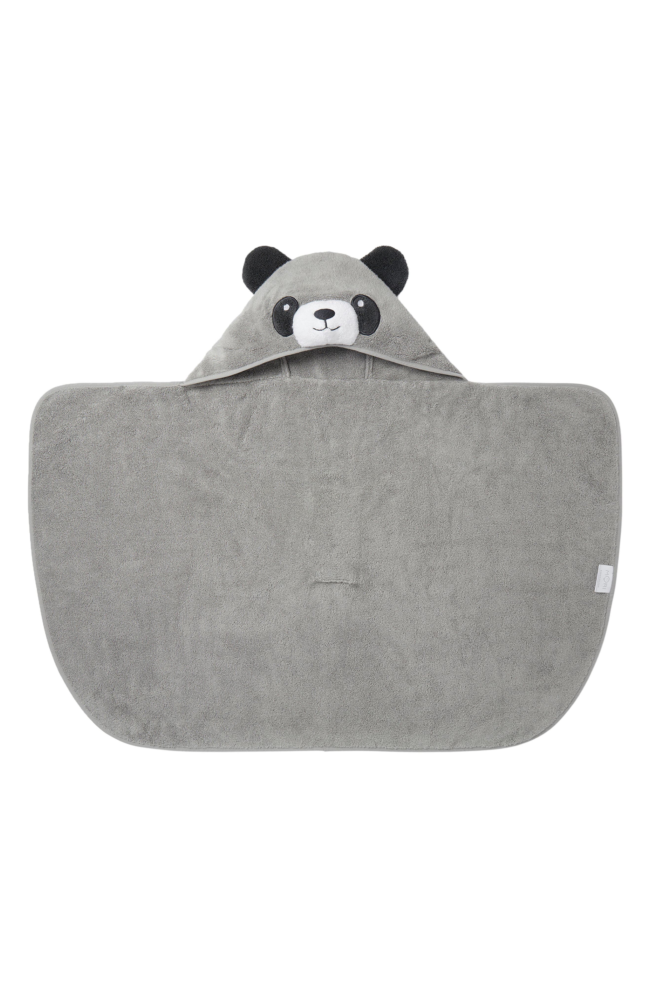 MORI Panda Hooded Towel in Gray 