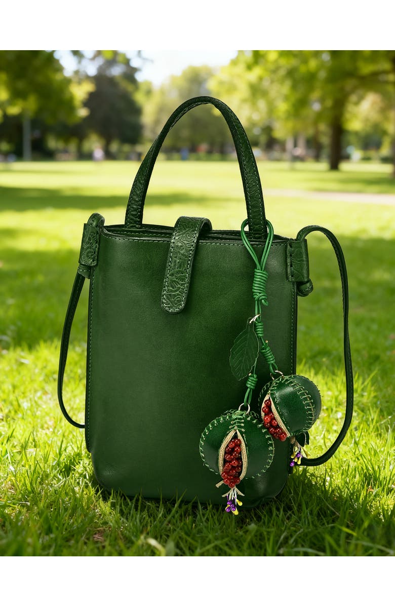 OLD TREND Pom Genuine Leather Botanical Fruit Charm, Alternate, color, Teal