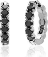 Sethi Couture Black Diamond Huggie Hoop Earrings