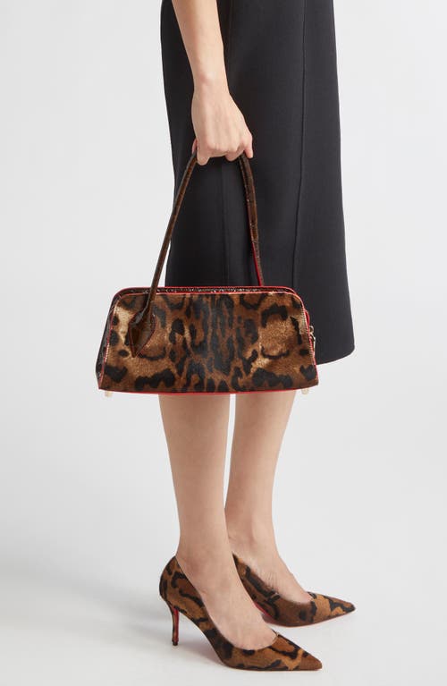 Christian Louboutin Eloïse Genuine Calf Hair Baguette Bag In Brown