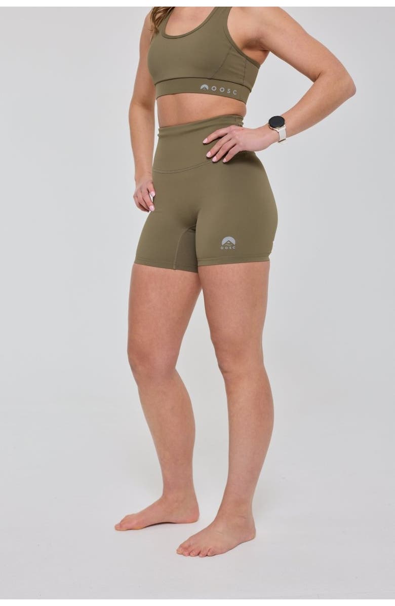 OOSC Infinite High Waisted Shorts - Khaki, Main, color,