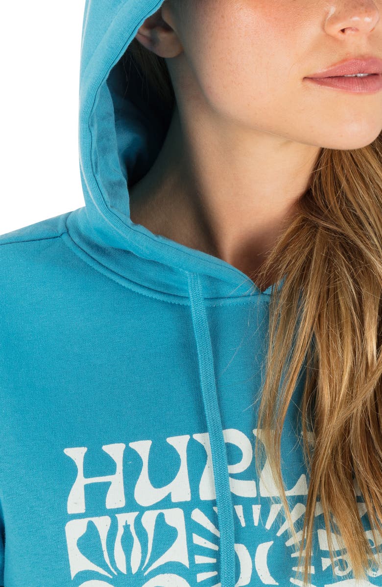 Hurley Surf Days Cotton Blend Fleece Hoodie, Alternate, color, Blue Moon