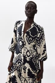 H&M Printed Tiered Dress